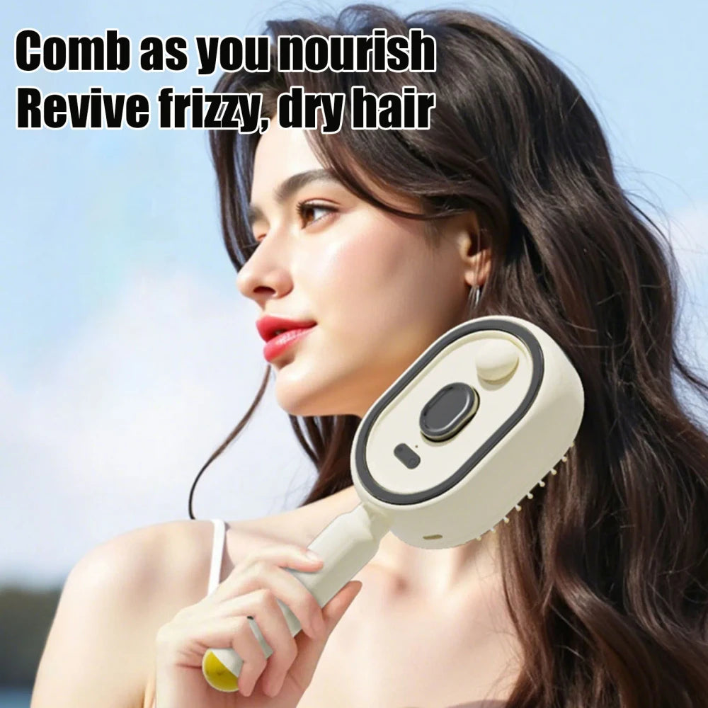 Rechargeable Electric Steam Hair Brush